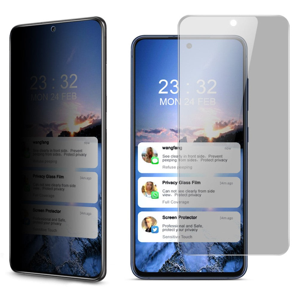 IMAK 9H Hardness Mirror Touch Anti-Peep Tempered Glass Film Protector for Samsung Galaxy S21 FE