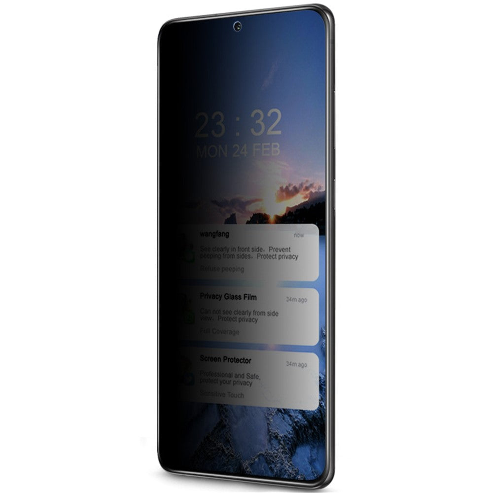 IMAK hærdet glas med 9H-hårdhed, spejlbelægning og touchskærm til Samsung Galaxy S21 FE