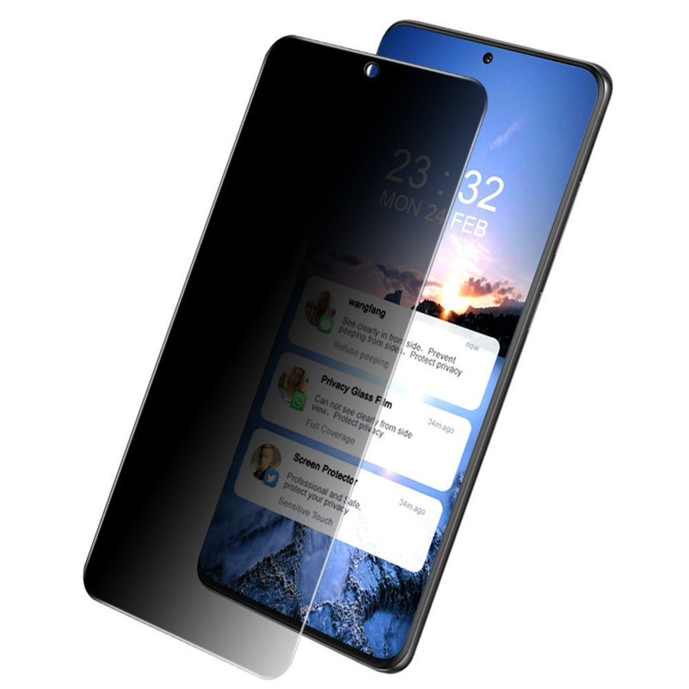 IMAK hærdet glas med 9H-hårdhed, spejlbelægning og touchskærm til Samsung Galaxy S21 FE