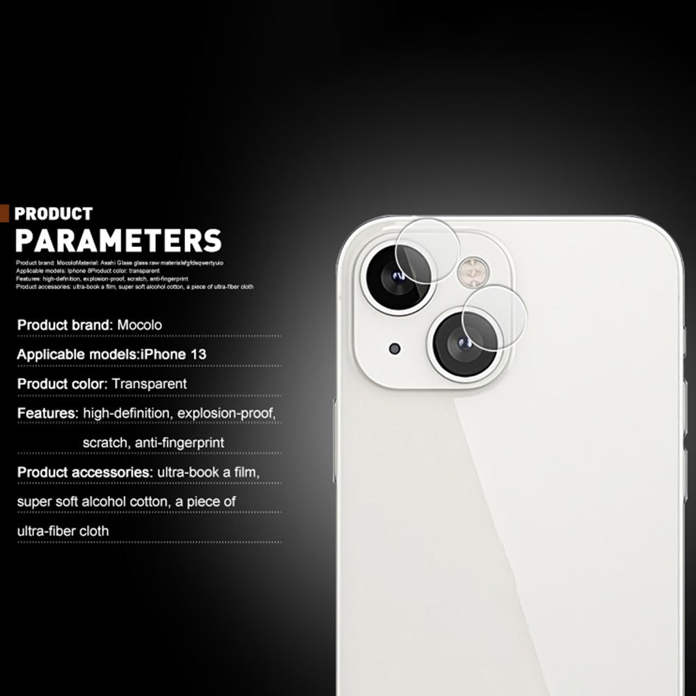 MOCOLO Ultra Clear Tempered Glass Anti-Scratch Camera Lens Protector Film for iPhone 13 mini 5.4 inch
