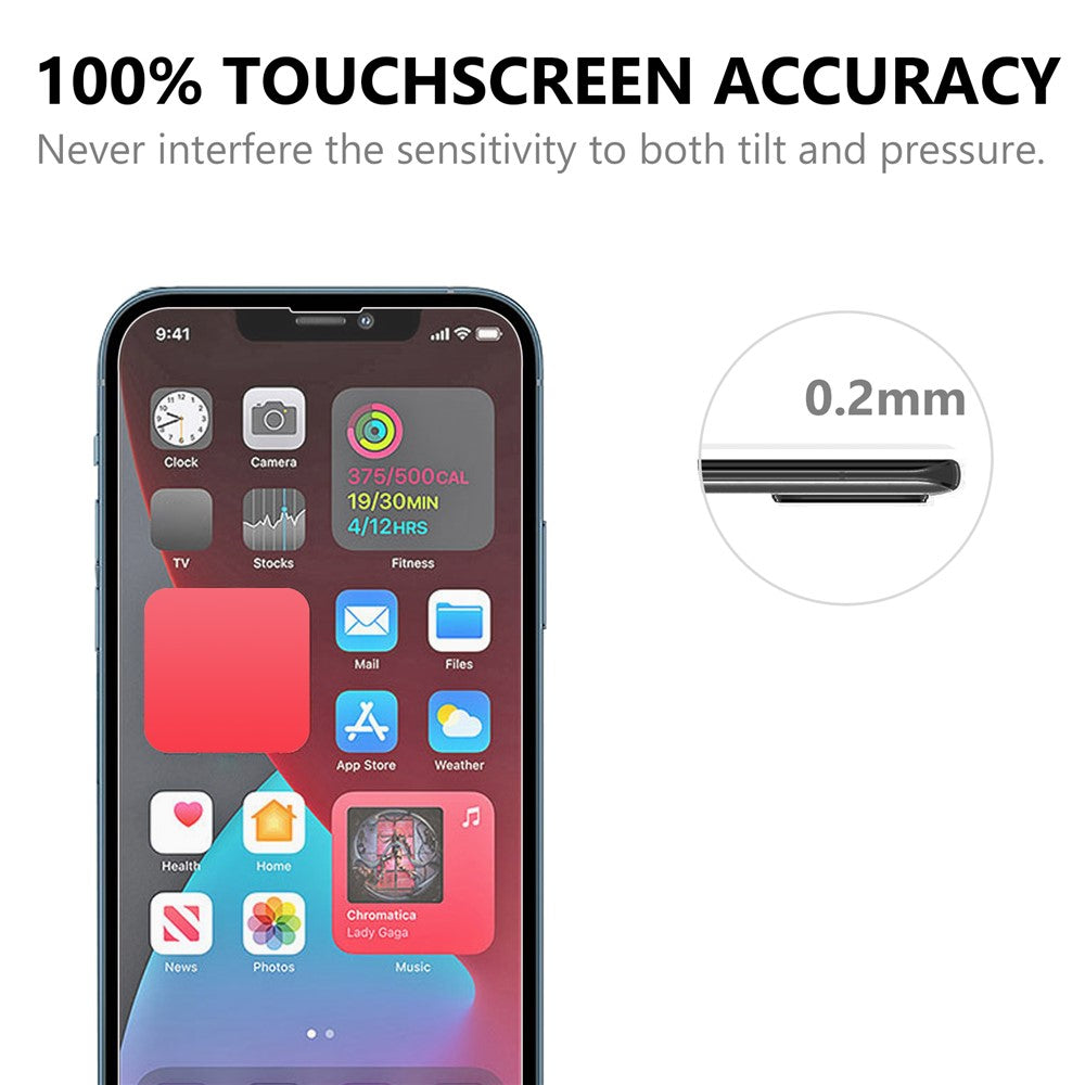 For iPhone 13 Pro Max / 14 Plus Tempered Glass Screen Protector HD Clear 2.5D Anti-Scratch Bubble Free Case Friendly Film