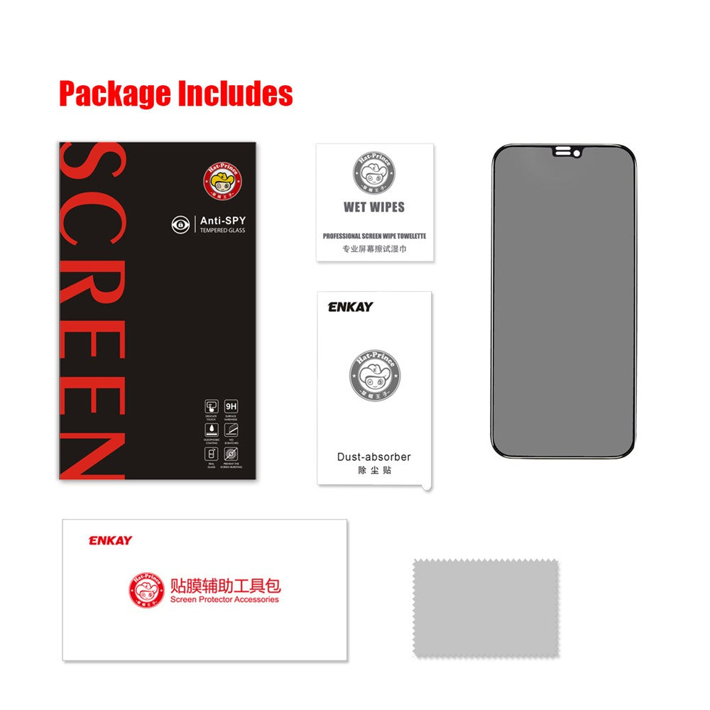 ENKAY HAT PRINCE 28° Anti-spy Anti-glare Tempered Glass Full Coverage Screen Protector Film for iPhone 11 6.1 inch / XR 6.1 inch