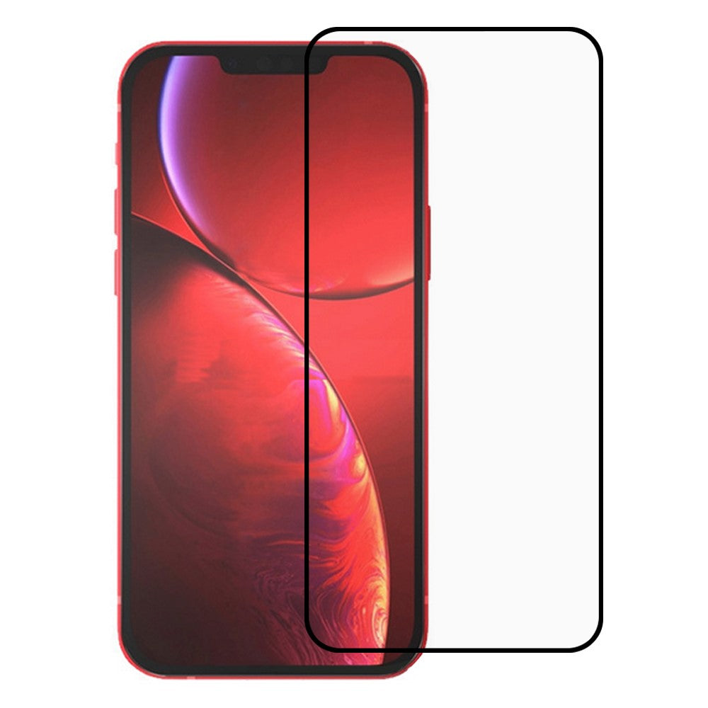 Helhäftande skärmskydd i härdat glas med svarta kanter för iPhone 13 Pro Max / 14 Plus
