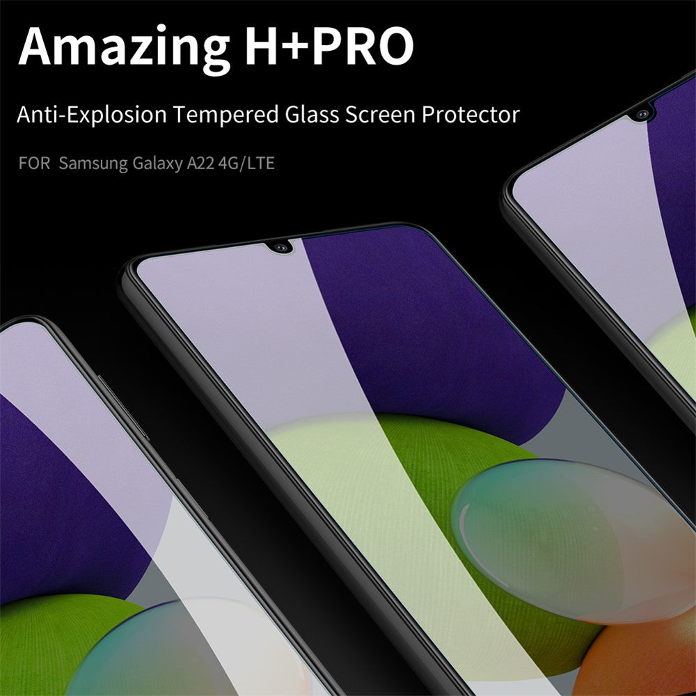 NILLKIN H+Pro Skärmskydd för Samsung Galaxy A22 4G (EU-version) / LTE, HD Klar 9H Hårdhet Reptålig Härdat Glasfilm