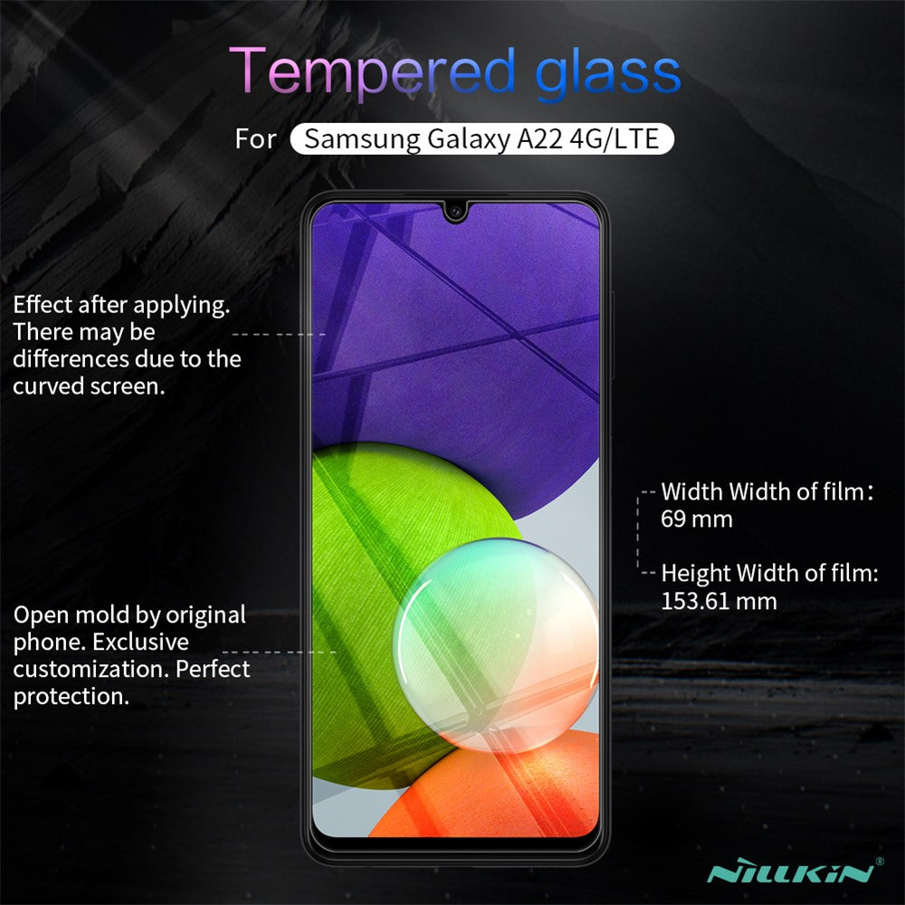 NILLKIN H+Pro Skärmskydd för Samsung Galaxy A22 4G (EU-version) / LTE, HD Klar 9H Hårdhet Reptålig Härdat Glasfilm