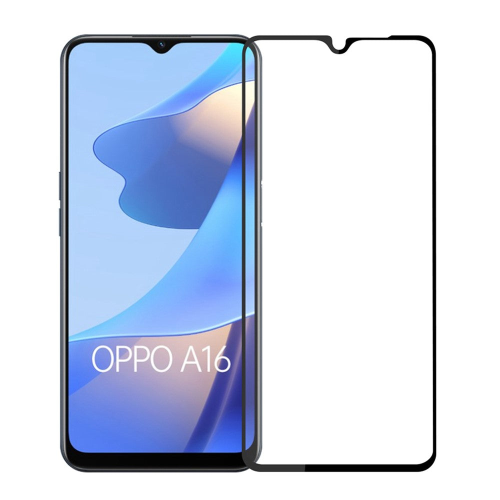 PINWUYO för Oppo A16 / A16s / A54s Heltäckande Helklistrande Skärmskydd Högupplöst Anti-fingeravtryck Härdat Glas Film
