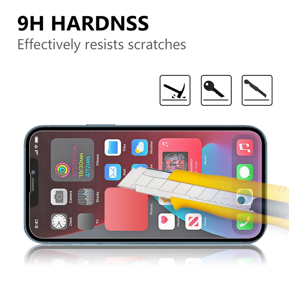 iPhone 13 Pro Max / 14 Plus Skärmskydd Explosionsskyddande 0,3 mm Arc Edge Härdat Glas Film