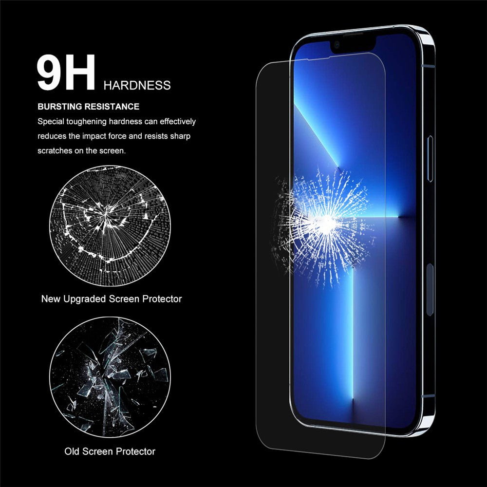 ENKAY HAT PRINCE til iPhone 13 / 13 Pro / 14 / 14, 10 stk. / sæt 0,26 mm 2,5D buede kanter 9 hårdhed HD Anti-ridse hærdet glas skærmbeskytter