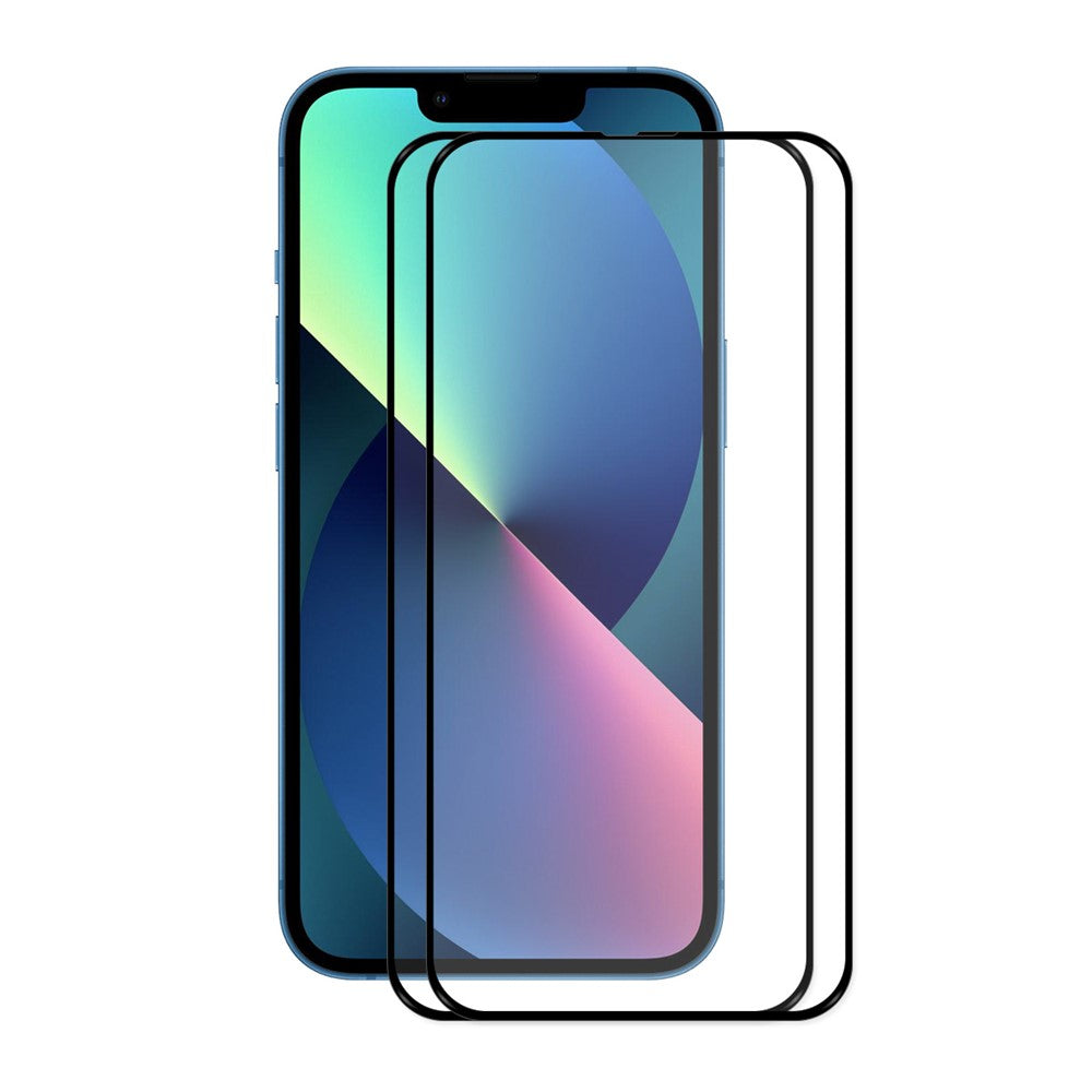 2 stk./sæt HAT PRINCE 0,26 mm 9H 2,5D Slidstærk Fuld dækning Fuld klæbemiddel Hærdet glas Skærmbeskytterfilm til iPhone 13 mini 5,4 tommer