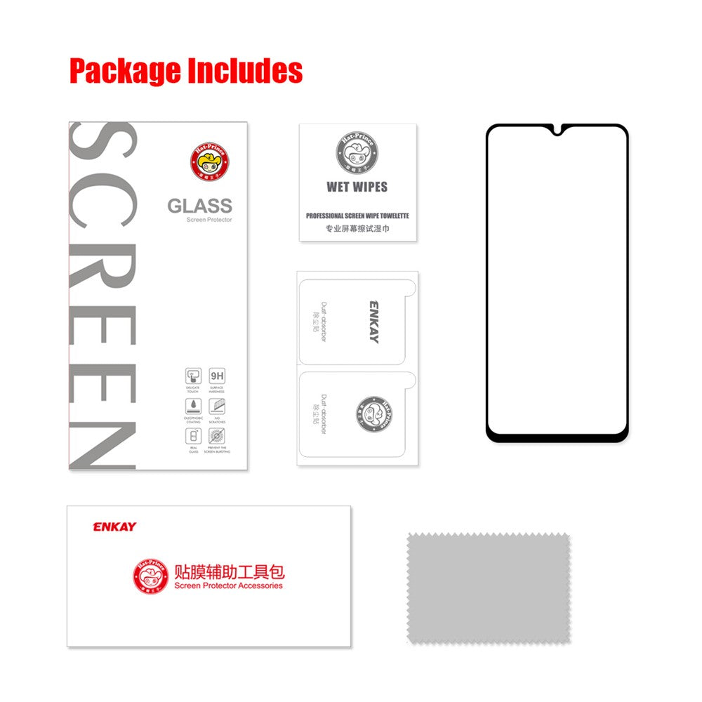 HAT PRINCE 0.26mm 9H 2.5D Full Glue HD Full Coverage Tempered Glass Screen Protector Film for Samsung Galaxy A22 5G (EU Version)