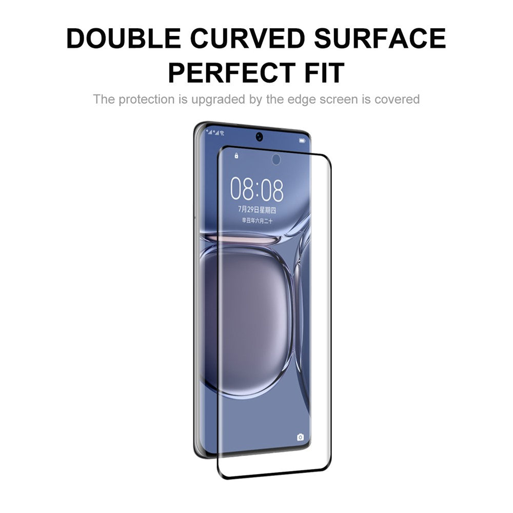 ENKAY HAT PRINCE 0.26mm 9H 3D Curved Full Screen Guard Tempered Glass Protector for Huawei P50 Pro