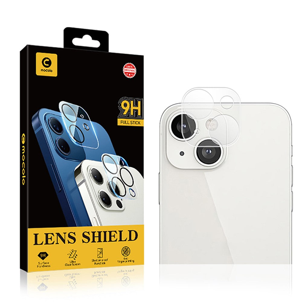 MOCOLO til iPhone 13 mini 5,4 tommer kamerabeskytter 9H hårdhed præcis udskæring hærdet glas silketryk linsefilm
