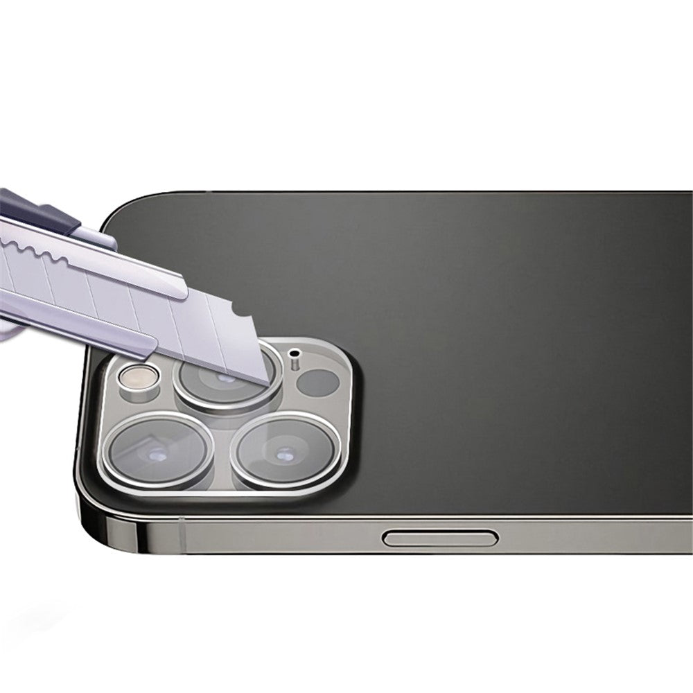 MOCOLO for iPhone 13 Pro 6.1 inch Silk Printing Camera Lens Protector HD Clear 9H Hardness Tempered Glass Back Lens Film