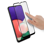 MOCOLO til Samsung Galaxy A22 5G (EU Version) HD Hærdet Glas Skærmbeskytter Fuld Dækning Fuld Lim Forsvar 9H Hårdhed Silketryksfilm