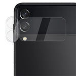 IMAK 1 stk. hærdet glaslinsebeskyttelsesfilm med høj lystransmission + 1 stk. bagskærmbeskyttelsessæt til Samsung Galaxy Z Flip3 5G