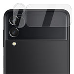 IMAK 1 stk. hærdet glaslinsebeskyttelsesfilm med høj lystransmission + 1 stk. bagskærmbeskyttelsessæt til Samsung Galaxy Z Flip3 5G