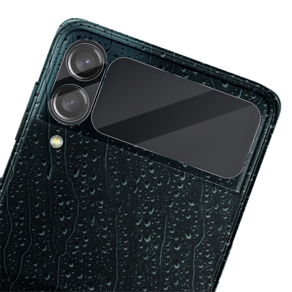 IMAK 1 stk. hærdet glaslinsebeskyttelsesfilm med høj lystransmission + 1 stk. bagskærmbeskyttelsessæt til Samsung Galaxy Z Flip3 5G
