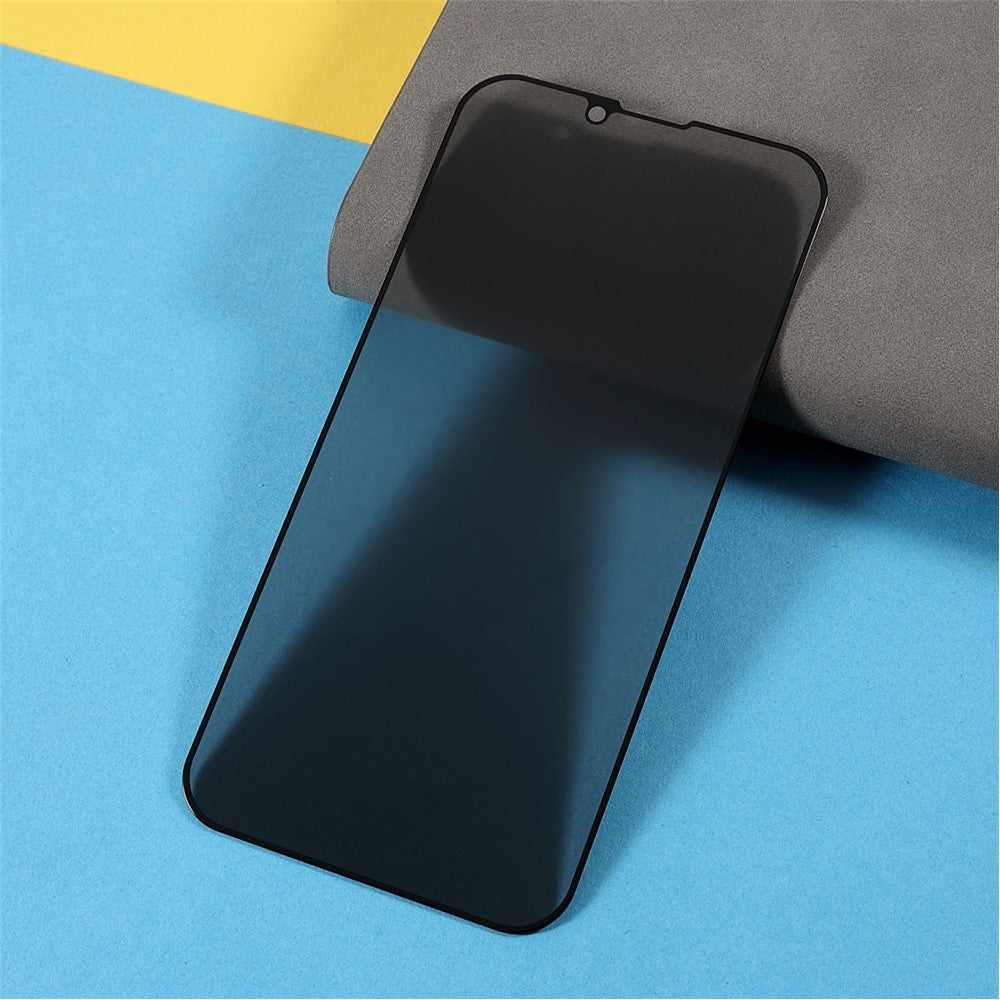 Anti-Peep Privacy Protection Full Coverage Full Glue Silk Printing Tempered Glass Screen Protector Film for iPhone 13 Pro Max / 14 Plus