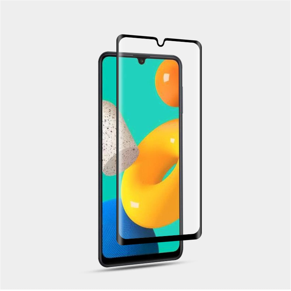 AMORUS HD Transparency Clear 9H Full Glue Full Coverage Silk Printing Tempered Glass Screen Protector for Samsung Galaxy M32 (Global Version)