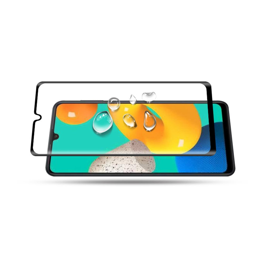 AMORUS HD Transparency Clear 9H Full Glue Full Coverage Silk Printing Tempered Glass Screen Protector for Samsung Galaxy M32 (Global Version)