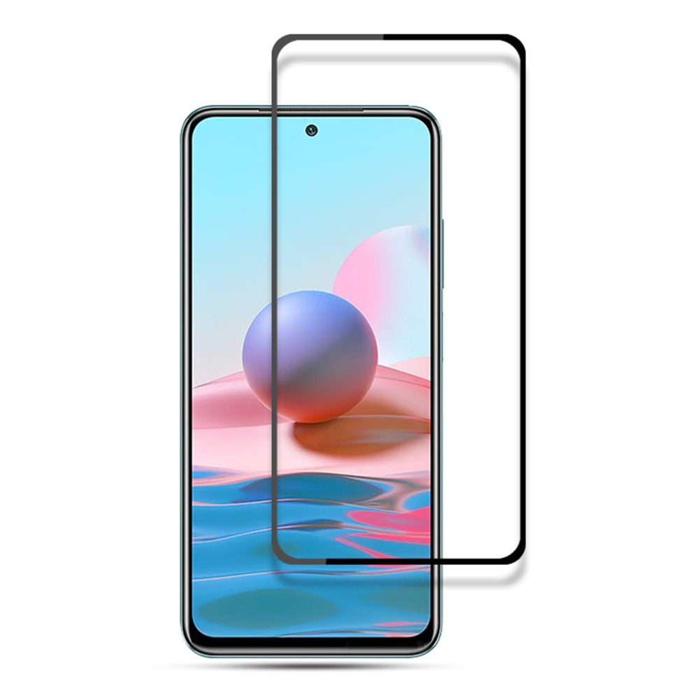 MOCOLO HD gennemsigtig, klar, fuldklæbende, fuld dækning, silketrykt hærdet glasskærmbeskyttelsesfilm til Xiaomi Redmi 10 4G (2021)/10 Prime/10 2022 4G/Note 11 4G (MediaTek)