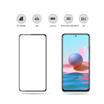 MOCOLO HD gennemsigtig, klar, fuldklæbende, fuld dækning, silketrykt hærdet glasskærmbeskyttelsesfilm til Xiaomi Redmi 10 4G (2021)/10 Prime/10 2022 4G/Note 11 4G (MediaTek)