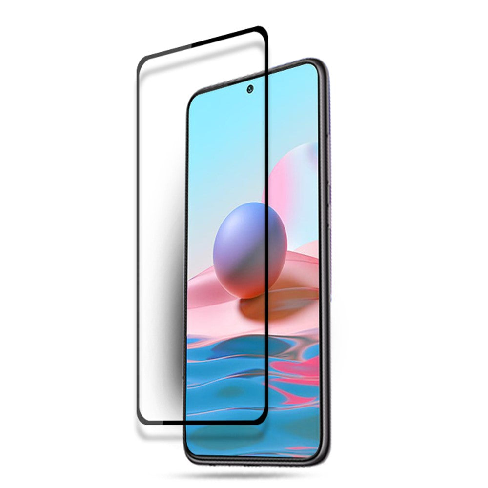 MOCOLO HD gennemsigtig, klar, fuldklæbende, fuld dækning, silketrykt hærdet glasskærmbeskyttelsesfilm til Xiaomi Redmi 10 4G (2021)/10 Prime/10 2022 4G/Note 11 4G (MediaTek)