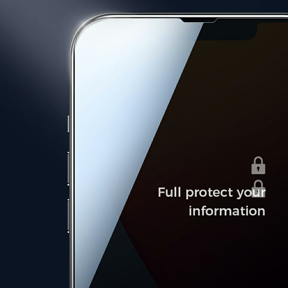 JOYROOM Anti-spy Privacy Beskyttelse Silkeskærm Hærdet Glas Fuld Skærmbeskyttelsesfilm til iPhone 13 / 13 Pro / 14