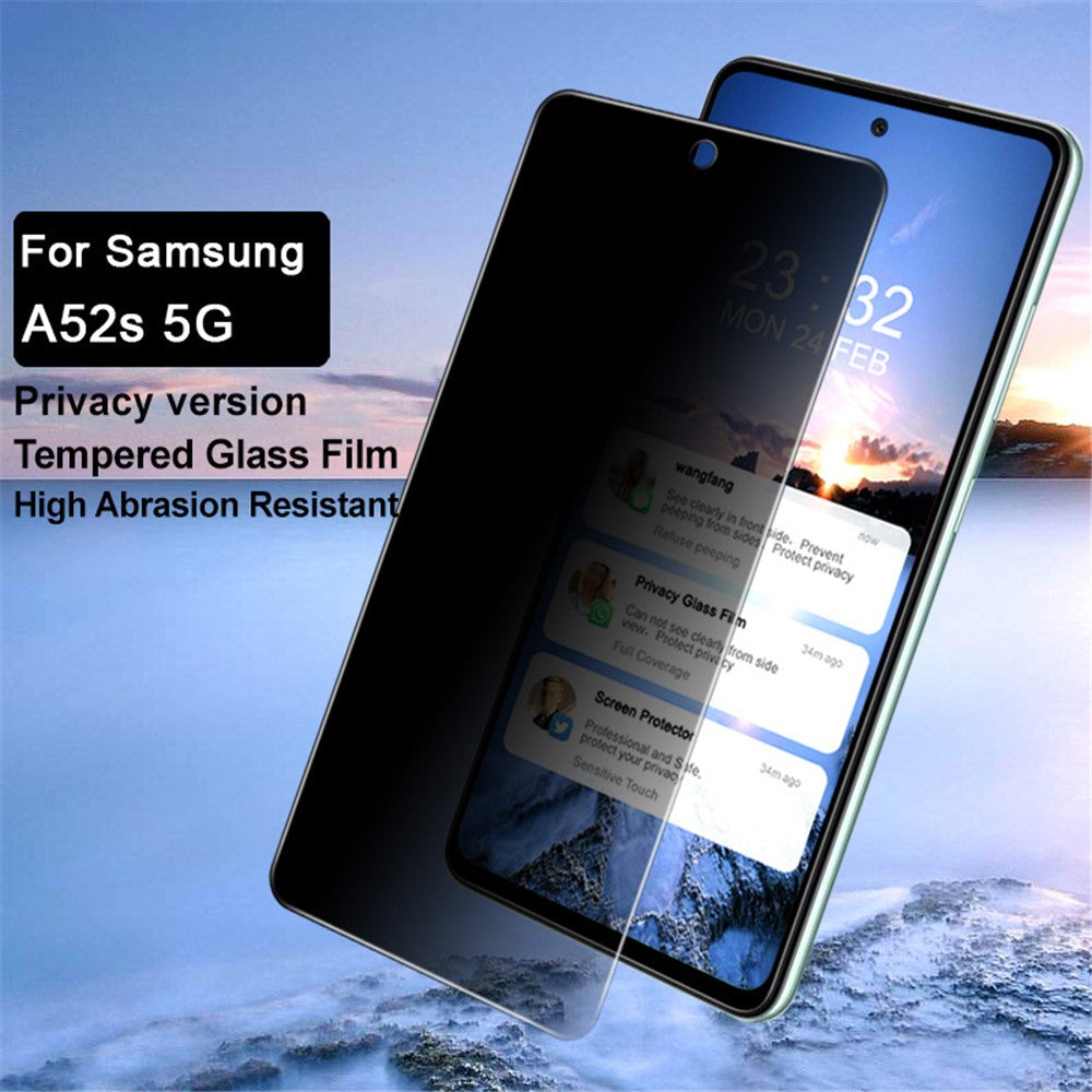 IMAK Anti-Peep Privacy Protection Tempered Glass Screen Protector for Samsung Galaxy A52s 5G / A52 4G / 5G