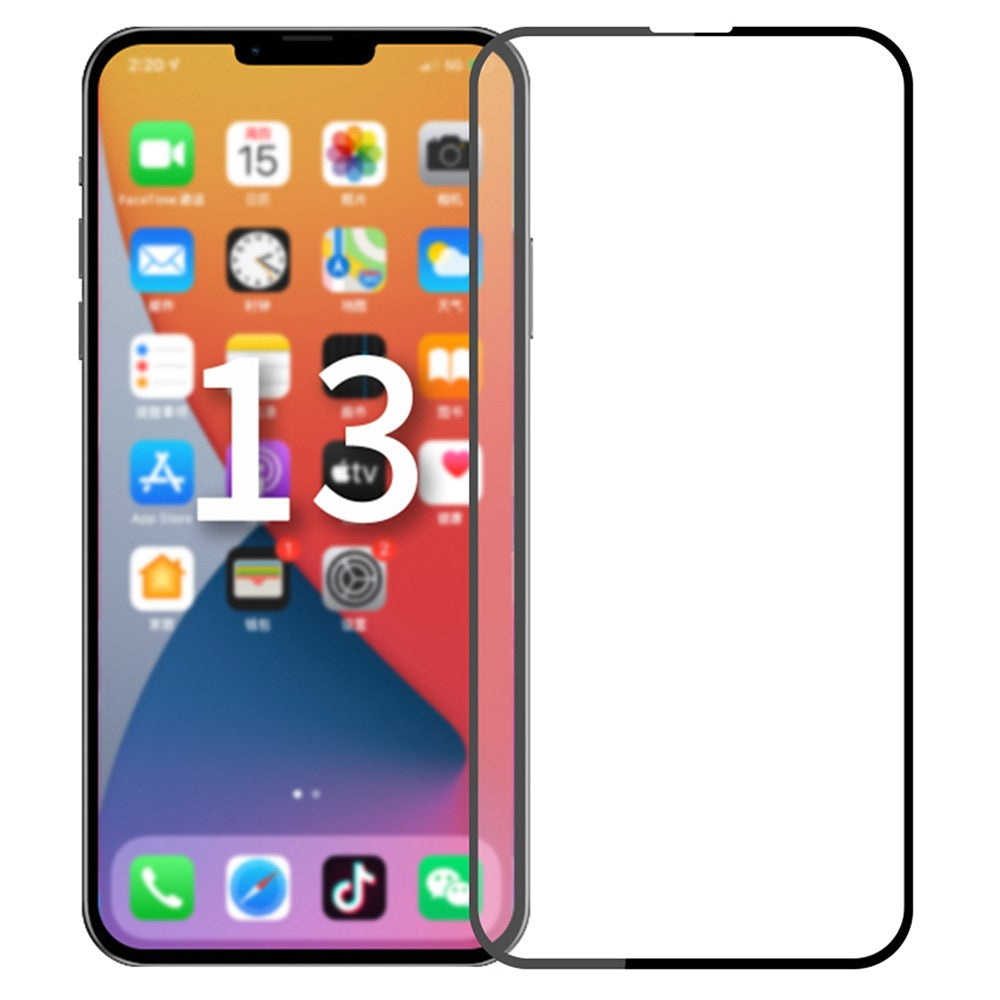 PINWUYO Fuld Dækning Fuld Lim 2.5D 9H Anti-fingeraftryk Anti-eksplosion Hærdet Glas Beskyttelsesfilm til iPhone 13 mini 5.4 tommer