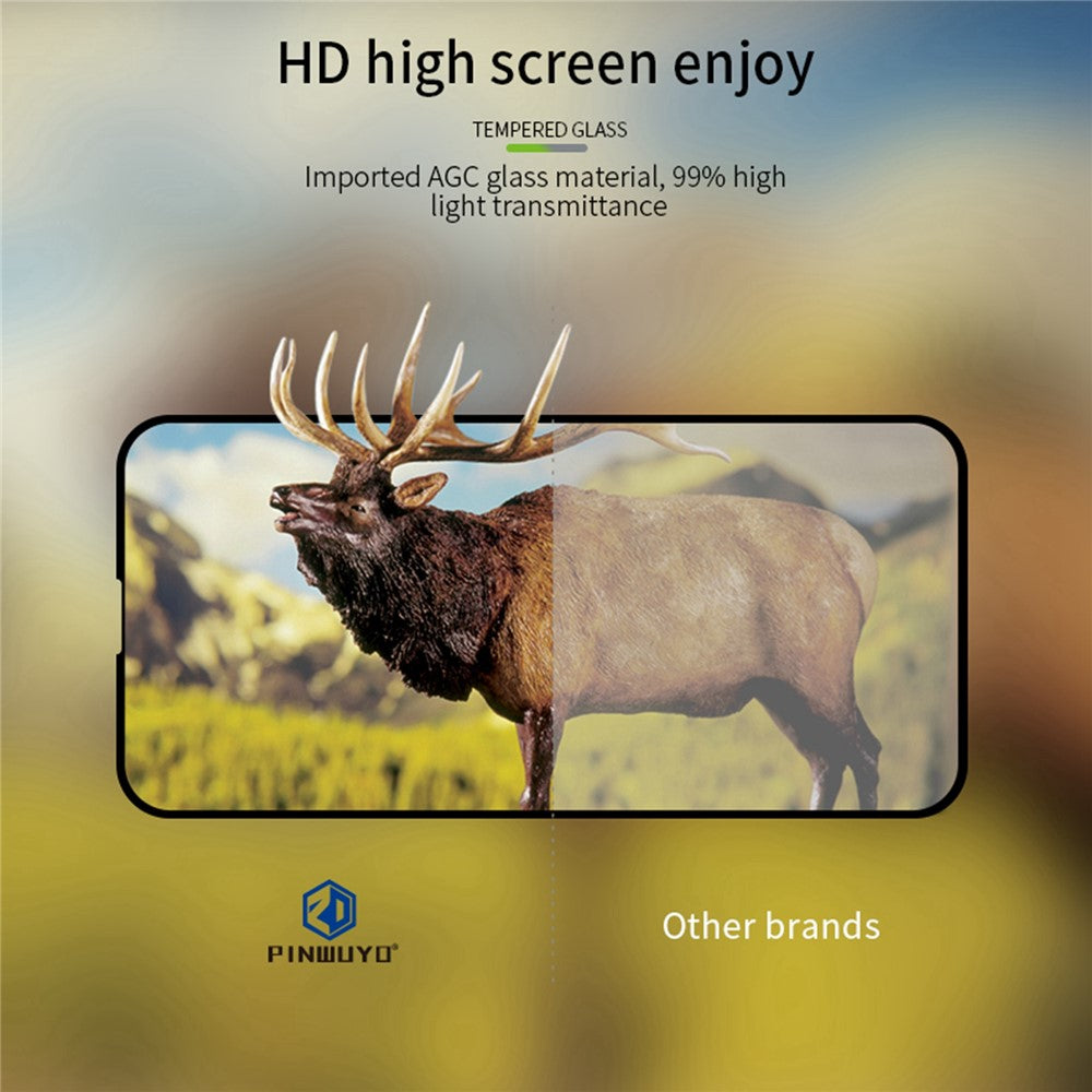 PINWUYO Full Coverage Full Glue 2.5D 9H Anti-Fingerprint Anti-explosion Tempered Glass Protector for iPhone 13 mini 5.4 inch
