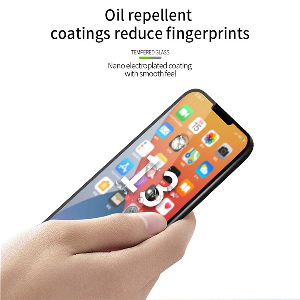PINWUYO Full Coverage Full Glue 2.5D 9H Anti-Fingerprint Anti-explosion Tempered Glass Protector for iPhone 13 mini 5.4 inch