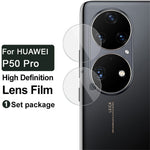 IMAK 1 set ultraklart rund ring härdat glas bakre kameralinsskyddsfilm för Huawei P50 Pro