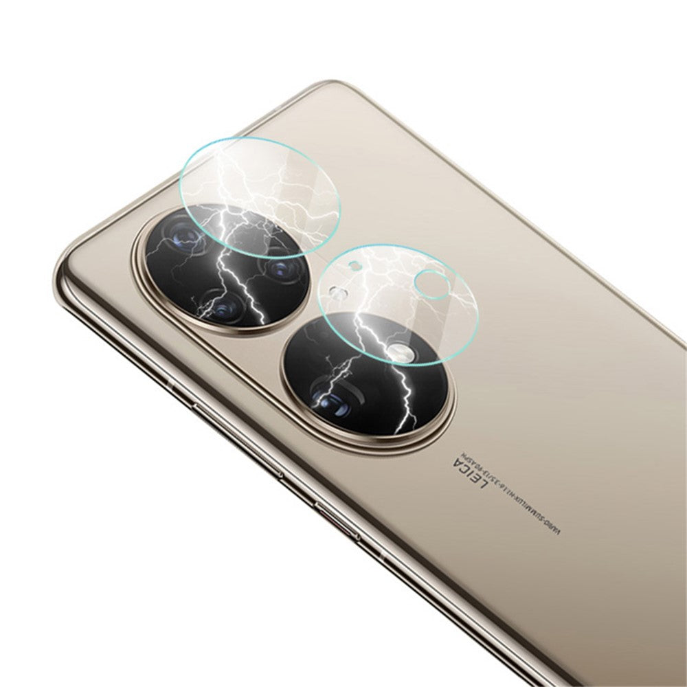 IMAK 1 set ultraklart rund ring härdat glas bakre kameralinsskyddsfilm för Huawei P50 Pro