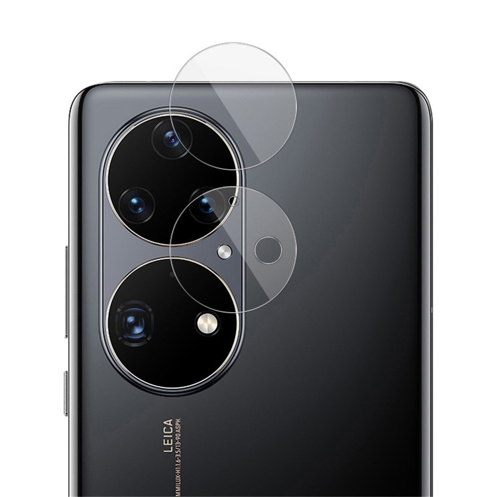 IMAK 1 set ultraklart rund ring härdat glas bakre kameralinsskyddsfilm för Huawei P50 Pro