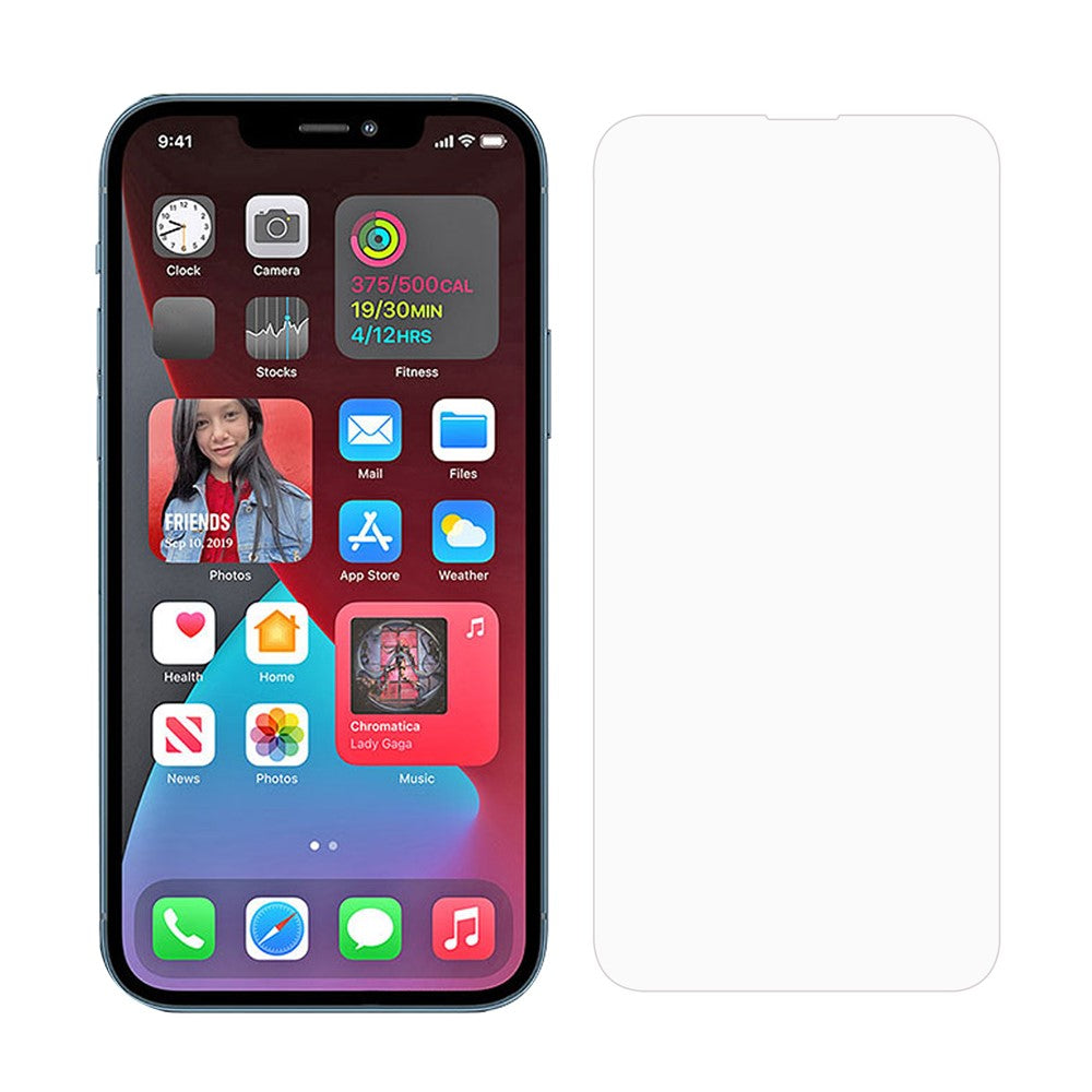 Ridsefast 9H Hårdhed 2.5D Buet Kant Beskyttelsesglas + Beskyttelse til Bagerste Kameralinse til iPhone 13 mini 5.4 tommer