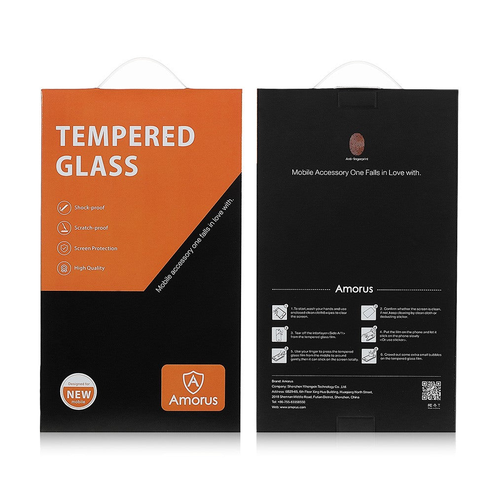 AMORUS 2Pcs / Set Ultra Clear Full Glue Tempered Glass Screen Protector Films for iPhone 13 / 13 Pro / 14