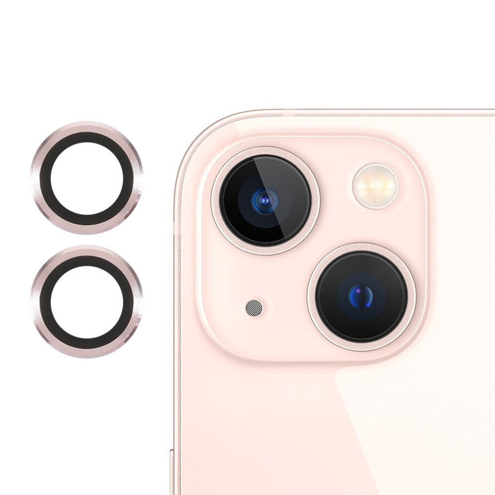 2pcs/Set Monochrome Design AGC Glass Camera Lens Protector Film Guard for iPhone 13/13 mini
