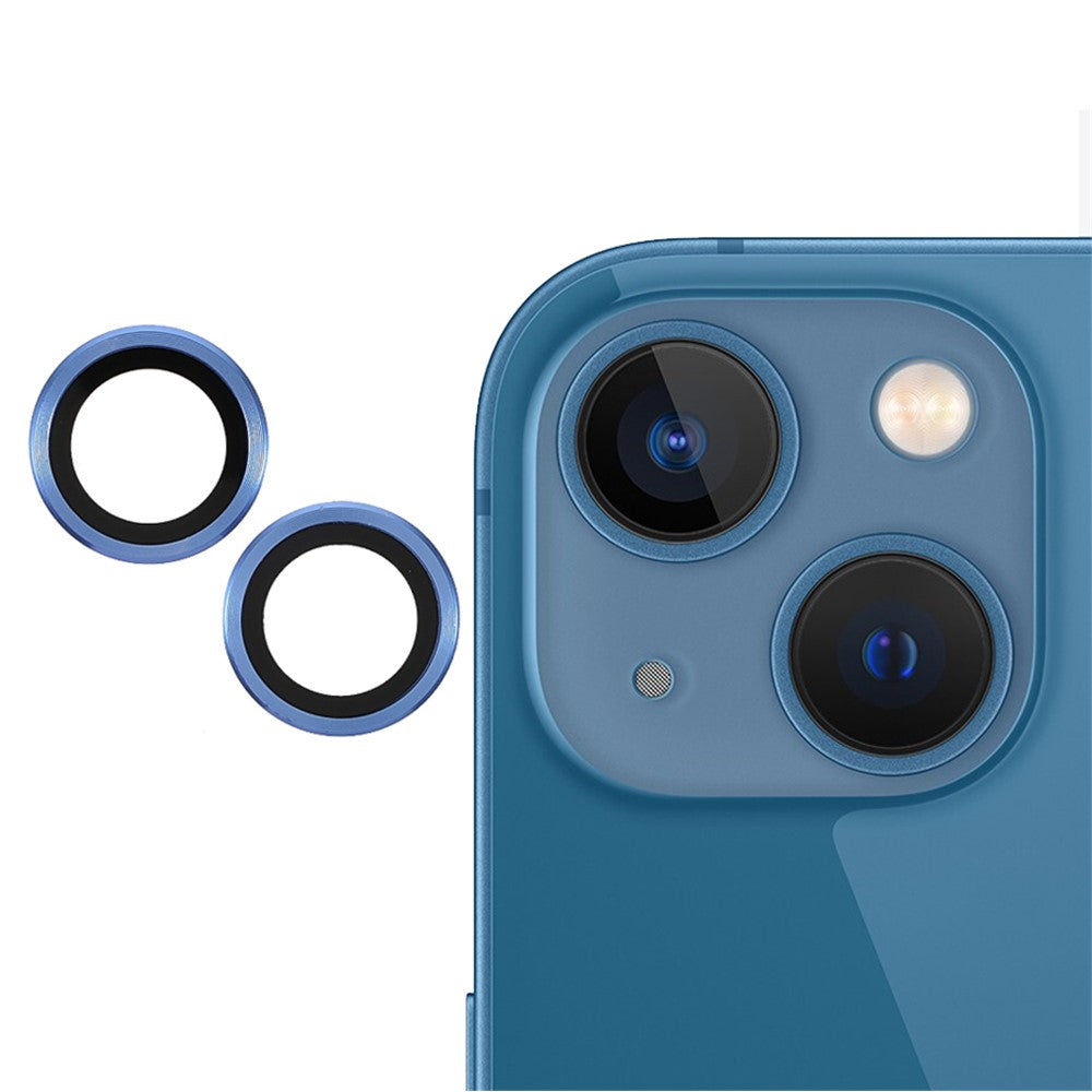 2pcs/Set Monochrome Design AGC Glass Camera Lens Protector Film Guard for iPhone 13/13 mini