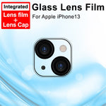 IMAK HD Klart Bagside Kameraglas Hærdet Glasfilm + Akryl Linsehætte til iPhone 13 / 13 mini