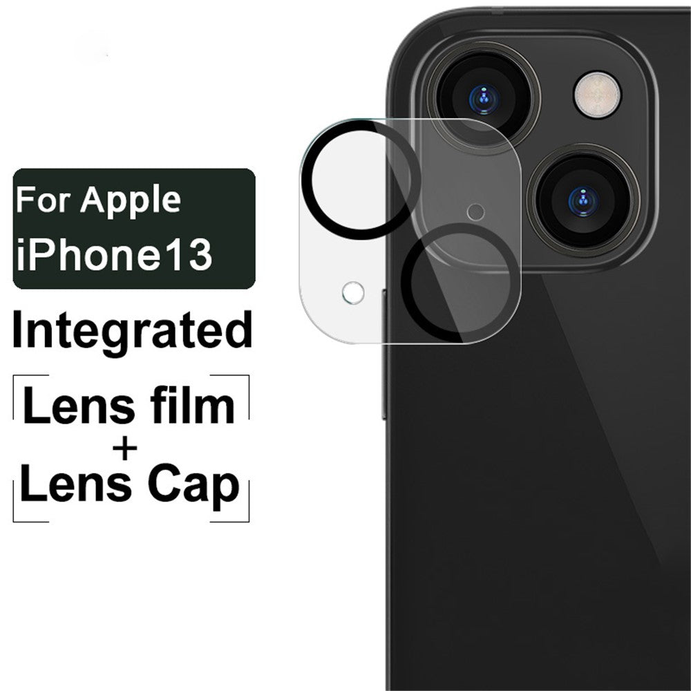 IMAK HD Klart Bagside Kameraglas Hærdet Glasfilm + Akryl Linsehætte til iPhone 13 / 13 mini