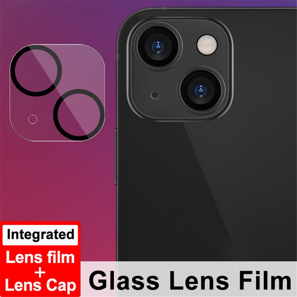 IMAK HD Klart Bagside Kameraglas Hærdet Glasfilm + Akryl Linsehætte til iPhone 13 / 13 mini
