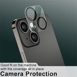 IMAK HD Klart Bagside Kameraglas Hærdet Glasfilm + Akryl Linsehætte til iPhone 13 / 13 mini