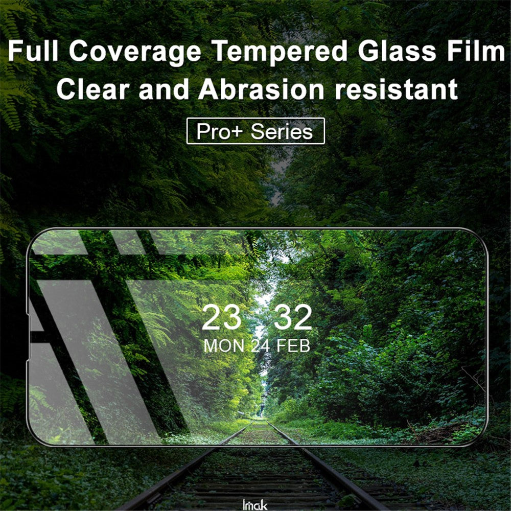 IMAK Pro+ Glat Klar Slidstærk Fuld Dækning Fuld Lim HD Klar AGC Hærdet Glas Skærmbeskytter til iPhone 13 Pro Max / 14 Plus