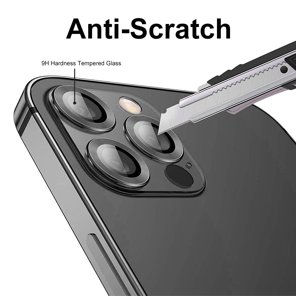 ENKAY HAT PRINCE HD Klar 9H Hærdet Glas Aluminium Legering Bagkamera Linse Ring Dæksel Beskytter (3 stk./gruppe) til iPhone 13 Pro / 13 Pro Max