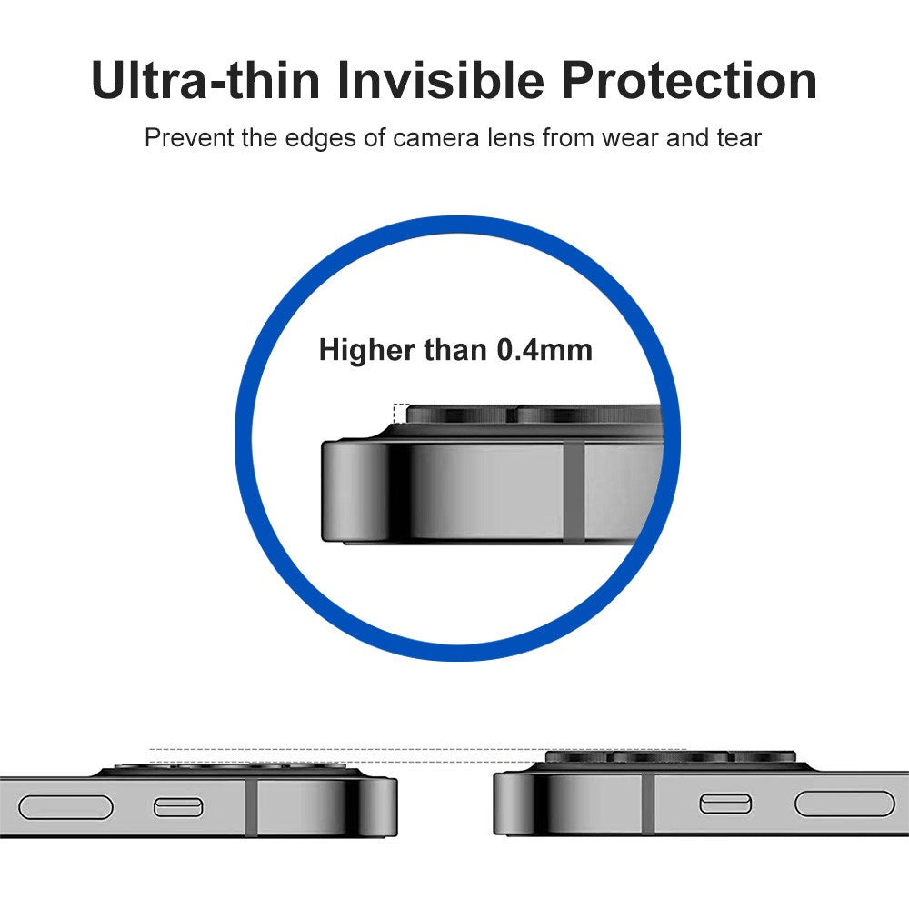 ENKAY HAT PRINCE HD Klar 9H Hærdet Glas Aluminium Legering Bagkamera Linse Ring Dæksel Beskytter (3 stk./gruppe) til iPhone 13 Pro / 13 Pro Max