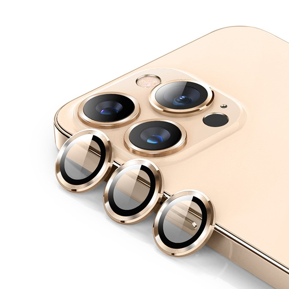 ENKAY HAT PRINCE HD Klar 9H Hærdet Glas Aluminium Legering Bagkamera Linse Ring Dæksel Beskytter (3 stk./gruppe) til iPhone 13 Pro / 13 Pro Max