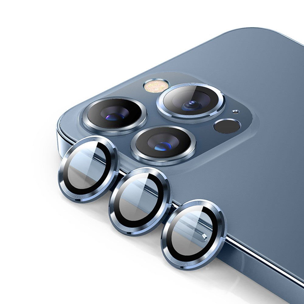 ENKAY HAT PRINCE HD Klar 9H Hærdet Glas Aluminium Legering Bagkamera Linse Ring Dæksel Beskytter (3 stk./gruppe) til iPhone 13 Pro / 13 Pro Max