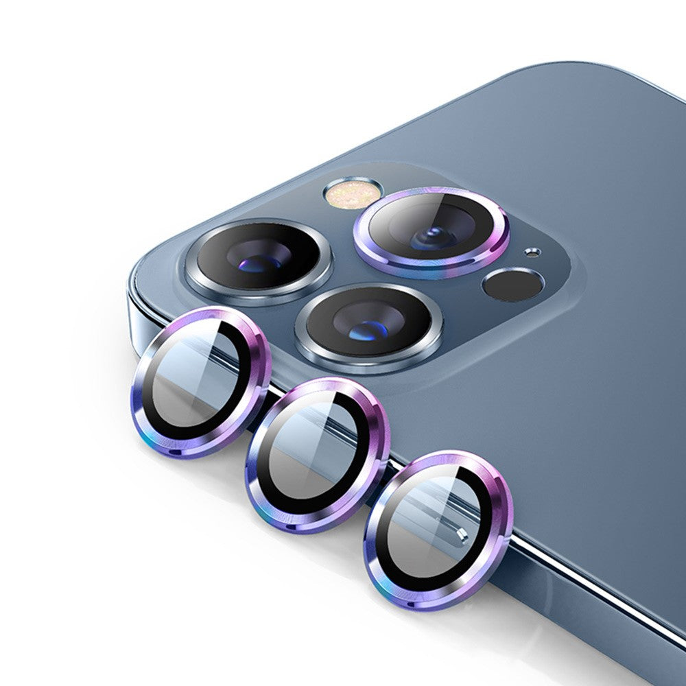 ENKAY HAT PRINCE HD Klar 9H Hærdet Glas Aluminium Legering Bagkamera Linse Ring Dæksel Beskytter (3 stk./gruppe) til iPhone 13 Pro / 13 Pro Max