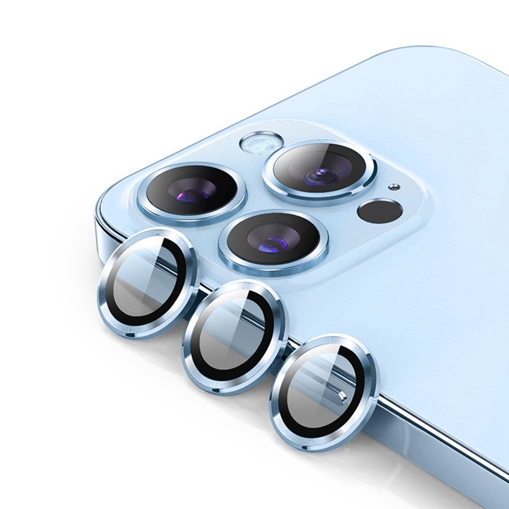 ENKAY HAT PRINCE HD Klar 9H Hærdet Glas Aluminium Legering Bagkamera Linse Ring Dæksel Beskytter (3 stk./gruppe) til iPhone 13 Pro / 13 Pro Max